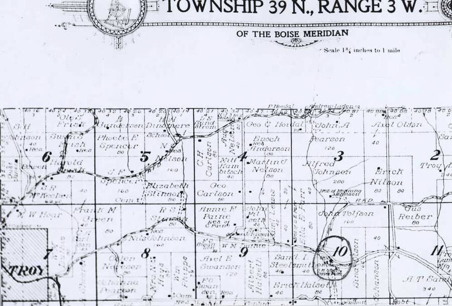 Photo of map section.