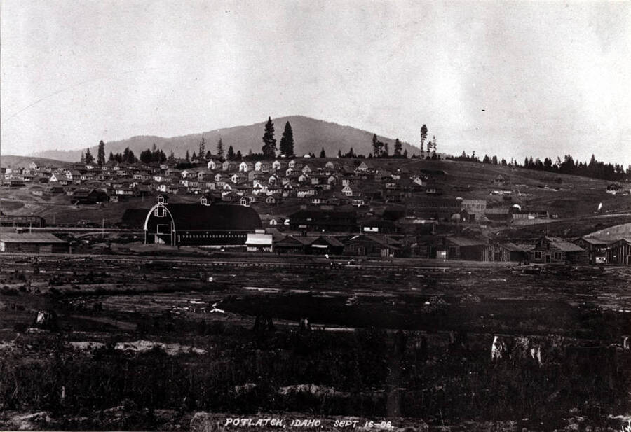 With large barn in foreground, September 16, 1906.