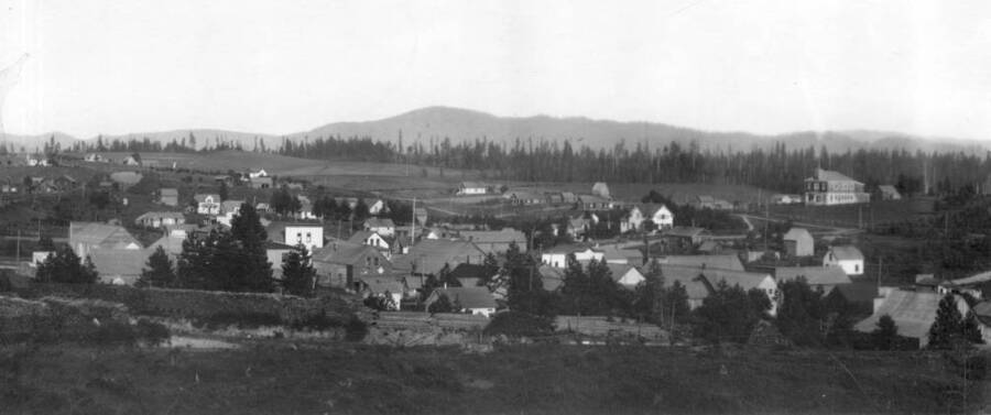 From a panoramic picture cut into three sections, top- looking northeast, center- looking east, and bottom- looking southeast. Believe picture was taken in the 1930'.