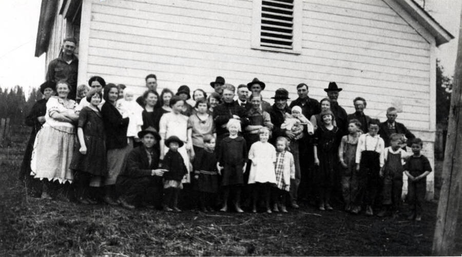 Park's second school and neighborhood gathering. Early 1900s. Picture from Mrs. Ringsage.