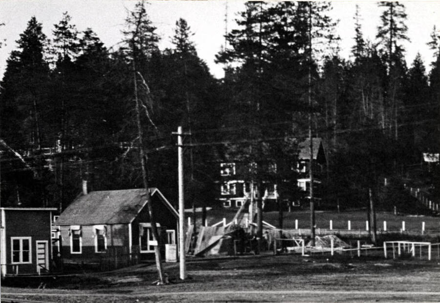 In trees from panoramic taken May 23, 1913.