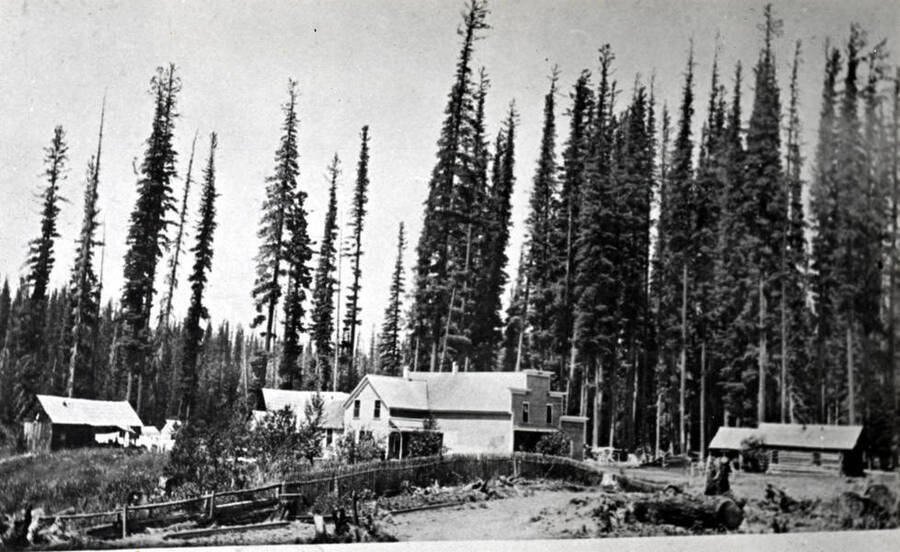 Two pictures of Collins, Idaho, located four miles north of Bovill. See maps on preceding pages [90-5-166 and 167] for exact location.