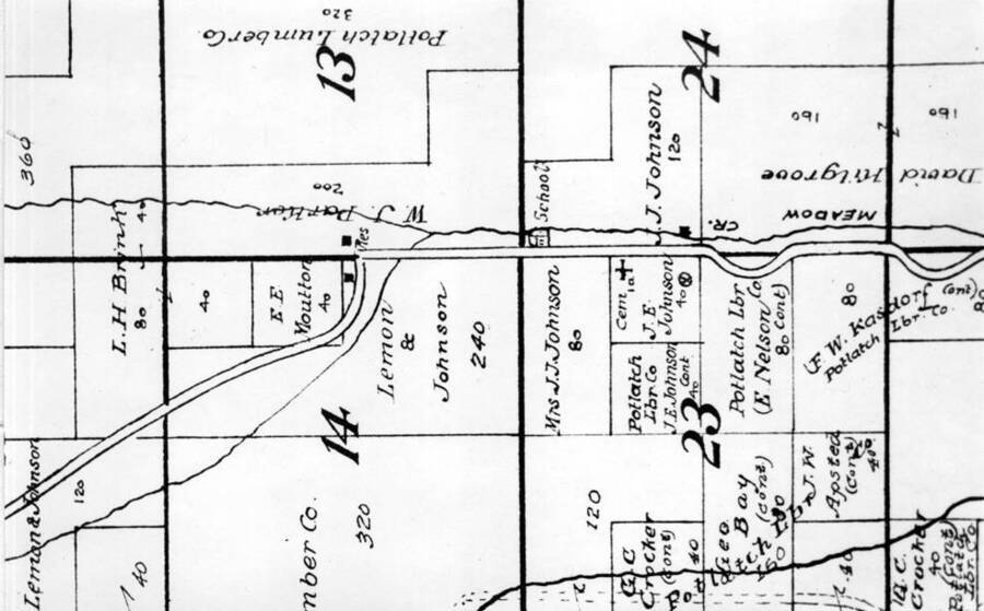 Photo of map section].