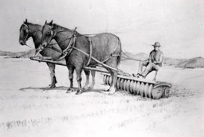 Valley Hotel located on the southeast side of Main Street. The name L.F. Simmons shows above "Valley." Before 1900. ['Juliaetta Hotel' on photo.]