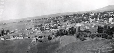 Part 1 of 3 parts of a panoramic. Looking east at Moscow in 1926 from the hill in northwest Moscow.