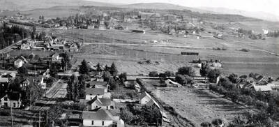 Part 3 of 3 parts of a panoramic. Looking south at Moscow in 1926 from hill in northwest Moscow.