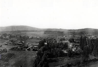 Part 1 of 4 parts looking south from Courthouse at Moscow about 1910. Photographer not known.