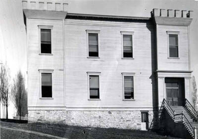 Built in 1901 and razed about 1928. Located in block above Russell School at the southwest corner of A and Adams streets.
