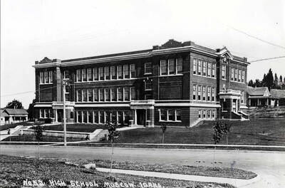 Moscow's second high school built in 1912. Located on the north side of Third Street between Adams and Van Buren streets.