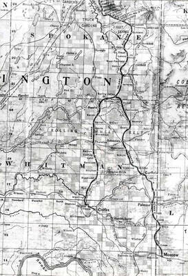 Spokane & Inland Electric Railroad line to Colfax and Moscow.