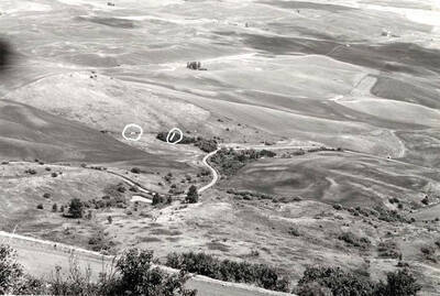 Landed near the recreation area, number 1. Kite flier pictures by Clifford M. Ott 1975.