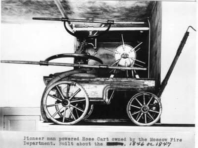 Moscow Fire Department man-powered hose cart