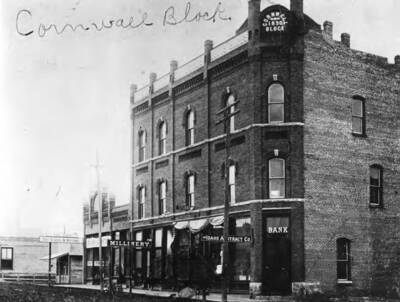 Built in 1890, located on the south side of Third Street east of alley between Main and Washington streets. Picture late 1890s.