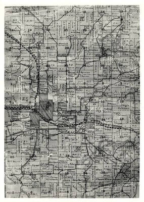 Map at left [90-0144] a portion of a Latah County map of 1909. [photo of atlas page]