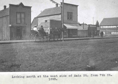 Looking north at the west side of Main Street from Seventh Street. Moscow.