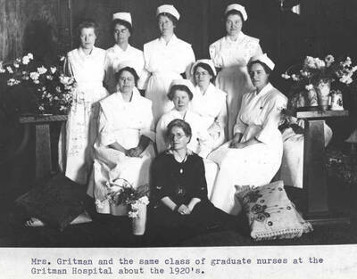 At the Gritman Hospital, about the 1920s.