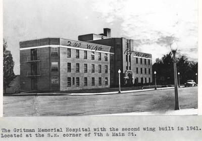 With the second wing built in 1941. Located at the southeast corner of Seventh and Main streets.