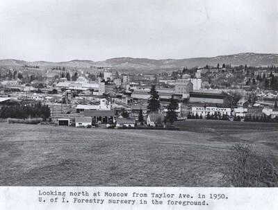 University of Idaho Forestry Nursery in the foreground.