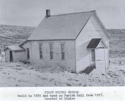 Built in 1885 and used as parish hall from 1917. Located at  Blaine.