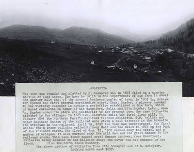 The above picture [90-4-067] from Otto Schupfer, son of R. Schupfer. Looking northeast 1897.