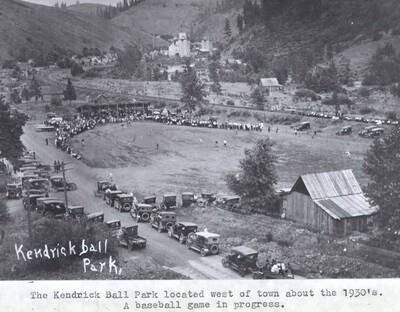 Located west of town about the 1930s. Baseball game in progress.