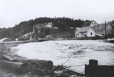 At the southeast part of troy with the Troy Bean and Elevator Company office and part of the warehouses beyond. Date unknown.