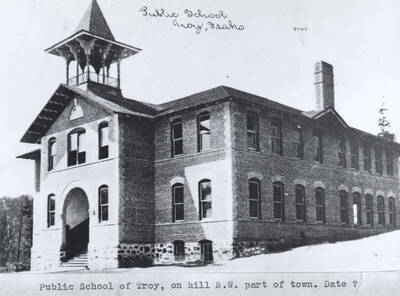 On hill northwest part of town. Date ?