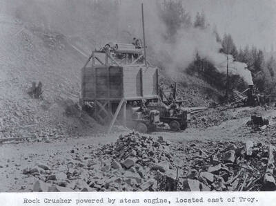 Powered by steam engine, located east of Troy.