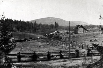 One-and-one-half miles east of Princeton. Looking north with Gold Hill in the background.