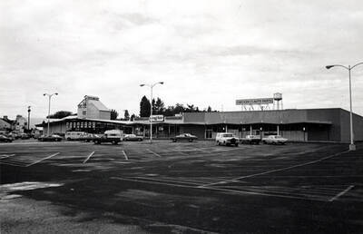 Located in the block west of Main Street between D and E streets. This area was formerly occupied by the Idaho National Harvester manufacturing plant. Picture by Clifford M. Ott September 4, 1977.