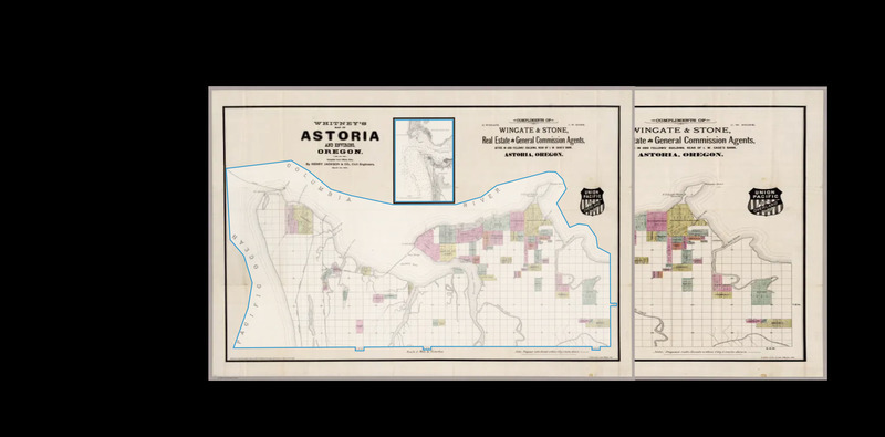 Historical map of Astoria in 1890.