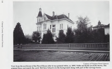 Northwest view of the Flavel House