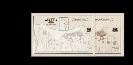 Historical map of Astoria in 1890