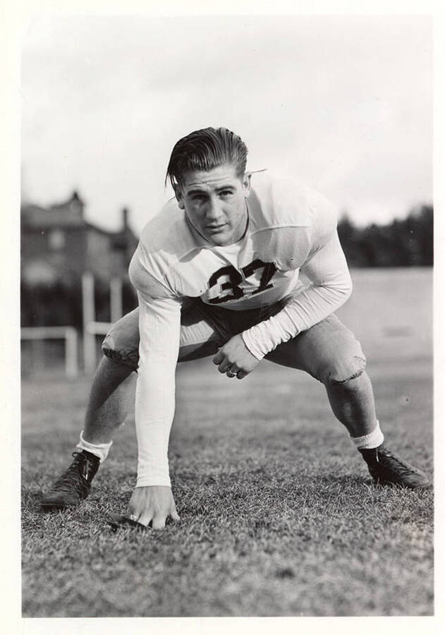 Freshman football player for the University of Idaho, #37 Bill Brown.