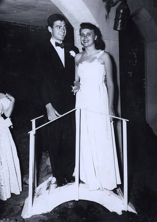 Donald Stiles Carley and Geraldine Ruth Fox at the Beta Theta Pi formal dance.