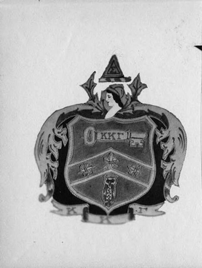 A photograph of the Kappa Kappa Gamma shield.