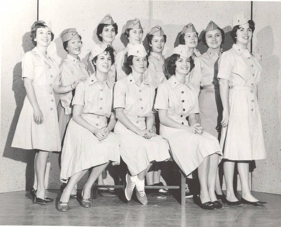 A group of chorus ladies during the production of Idaho drama's "South Pacific."