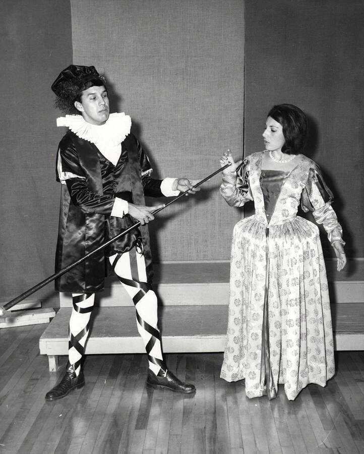 Michael Sheehy as Viola in drama production of 'Twelfth Night,' directed by Forrest Sears.