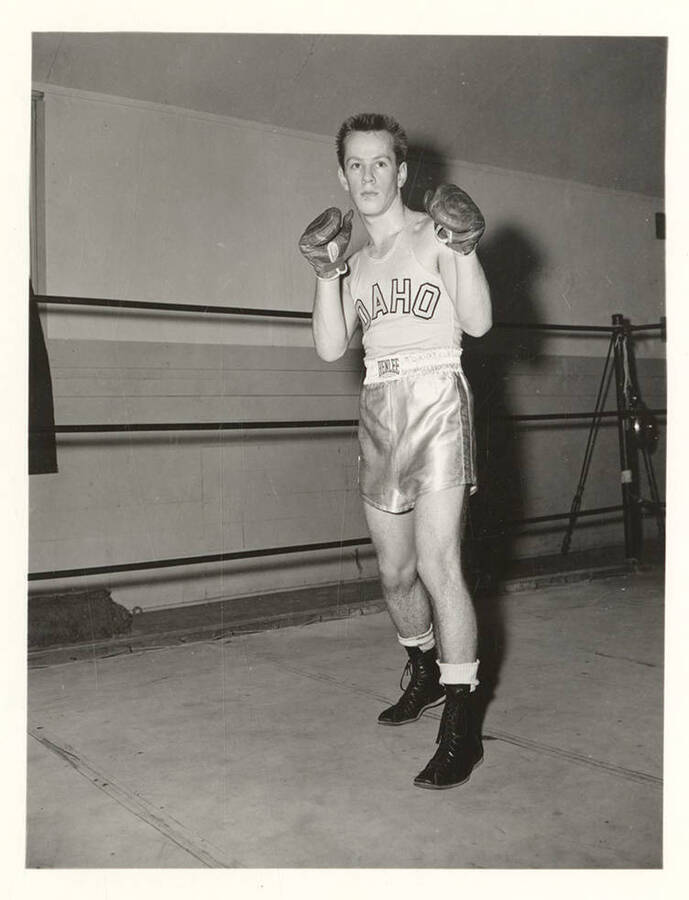 Idaho boxer Jack Gray poses for his individual photograph.