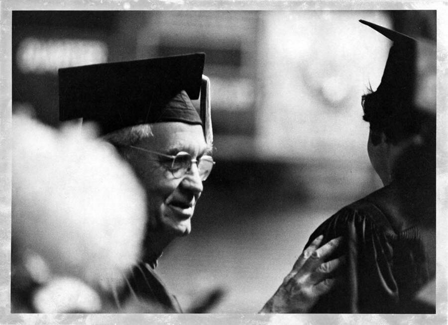 Clifford Dobler at the 1976 Commencement.