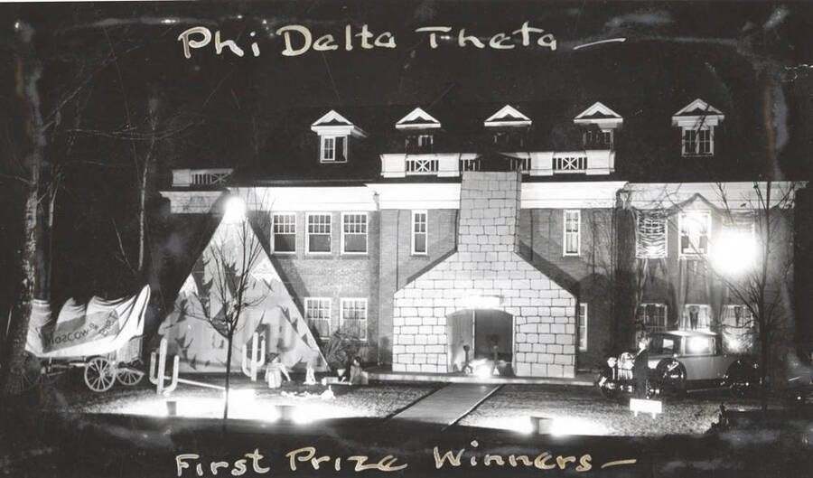Phi Delta Theta's house decorations won first prize in the Greek category for Residence Groups Decorations.
