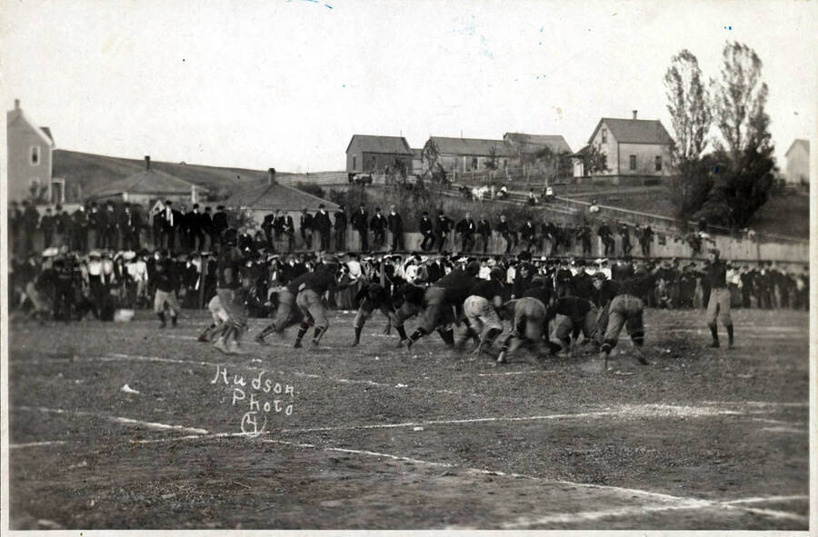 University of Idaho playing Washington State college in football. Caption reads 'Hudson Photo (4).'