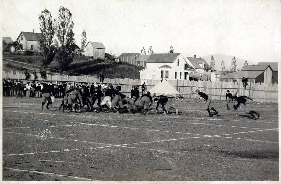 University of Idaho playing Washington State college in football. Caption reads 'Hudson Photo (9).'