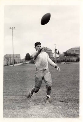 University of Idaho quarterback Mac Beall throwing the football.