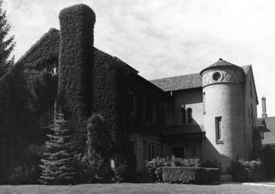 Kappa Alpha Theta house on the southwest corner of University and Deakin Avenues.