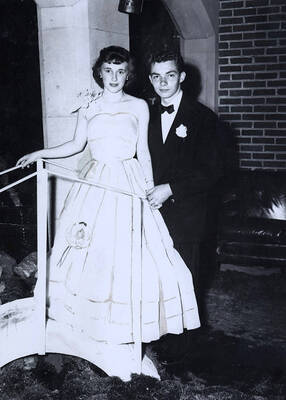 Joyce Wardle and James Patrick Connors at the Beta Theta Pi formal dance.