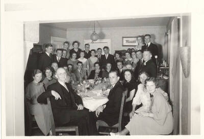 Roger Williams Club members at the home of Baptist minister Rev. Smith.