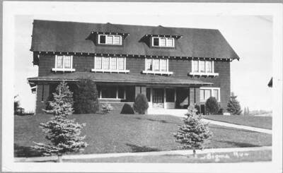 An angled photo of Sigma Nu house, located at 1030 Blake Avenue on the University of Idaho campus. Caption reads '~Sigma Nu~'