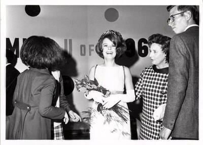 Kathy Jo Jacobs poses for a photo after being crowned Miss University of Idaho.
