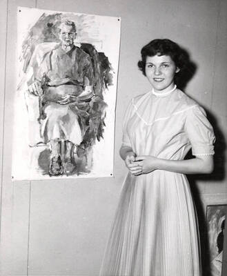 University of Idaho student Marcia Giles was the winner of the Attic Club's second place prize of $30 for her painting.